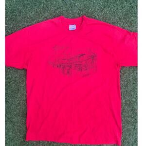 Vintage Hanes Monterey Nay Scene Red Graphic T-Shirt Size XL